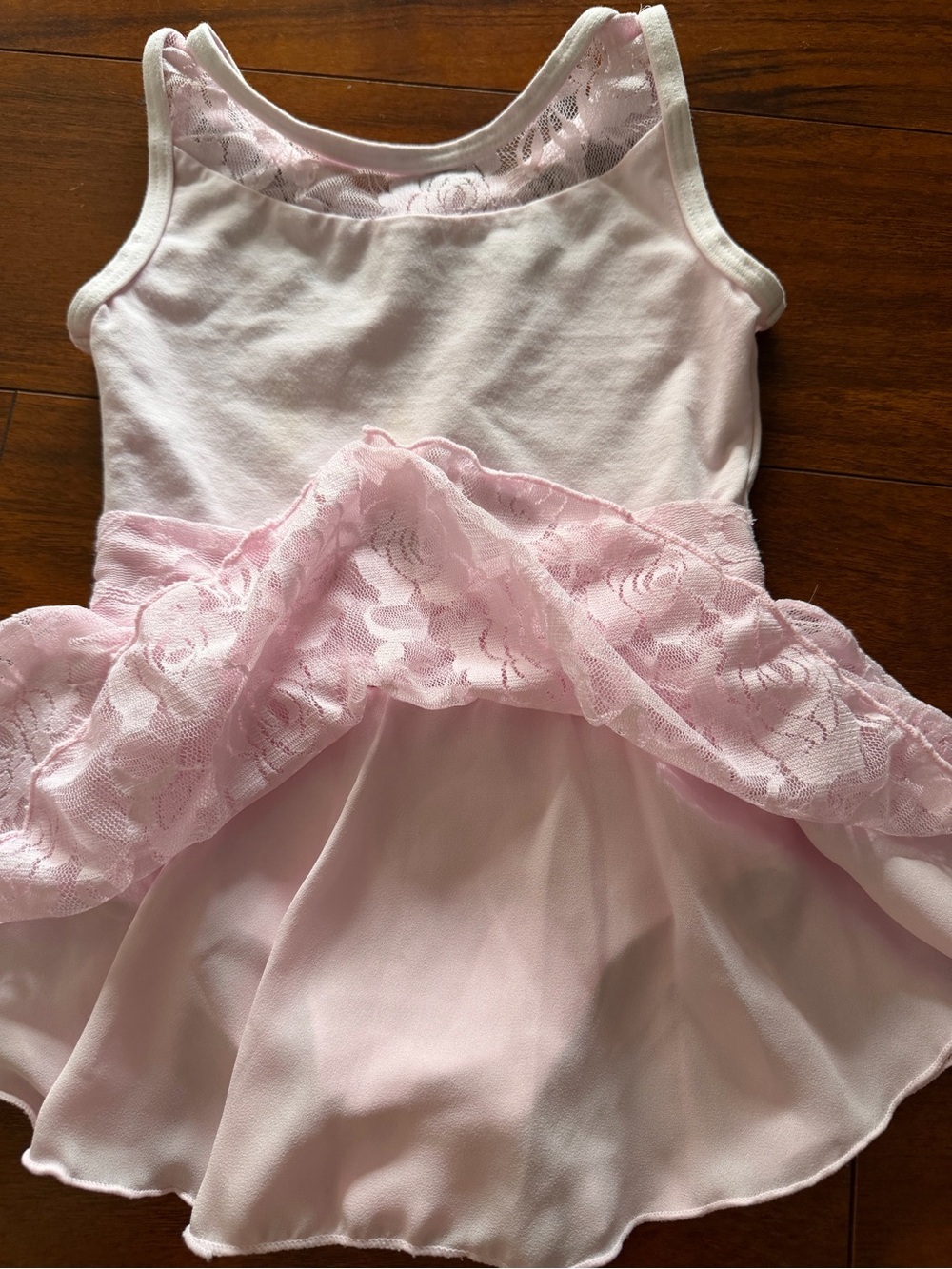 Girls' Lace Yoke Tank Chemise - Light Pink Size 2-4 - Picture 7 of 10